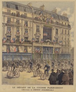 Le départ de la course cycliste Paris-Brest - French School